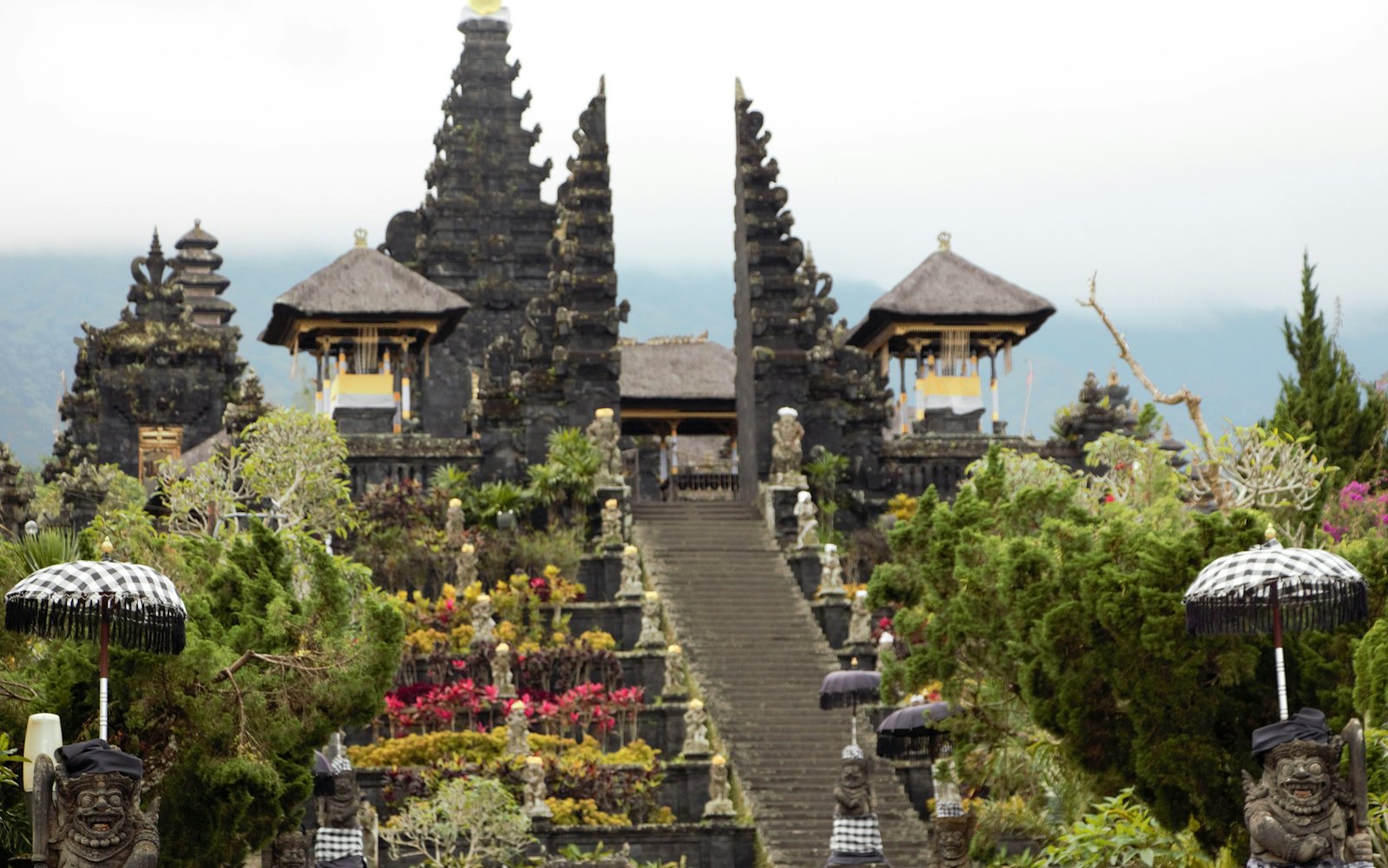 Tiered temple shrines in Bali